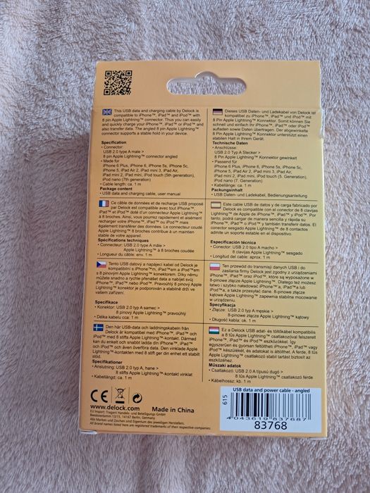 Przewód USB Delock nowy