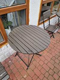stoły drewniane stalowa podstawa składane