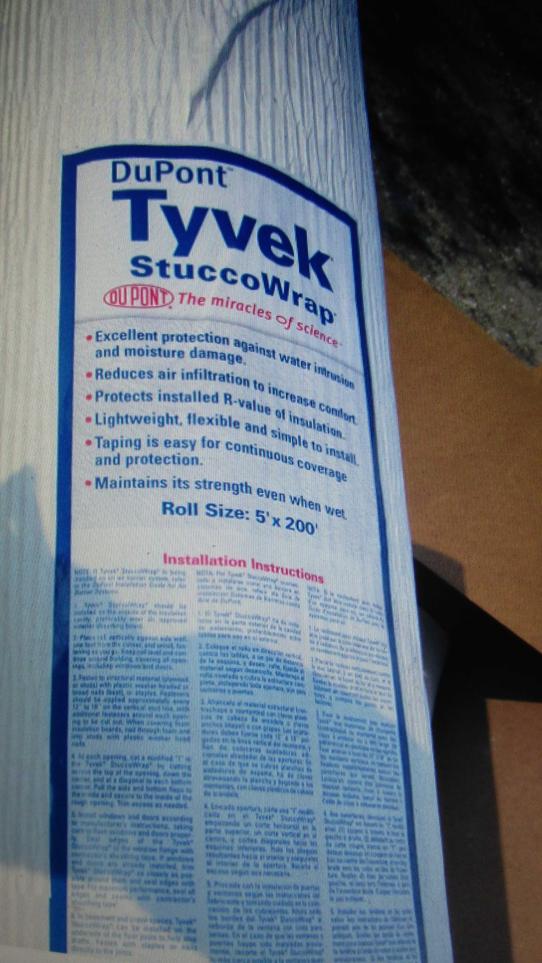 Продам мембрану Tyvek DuPont StuccoWrap, пр-во США.
