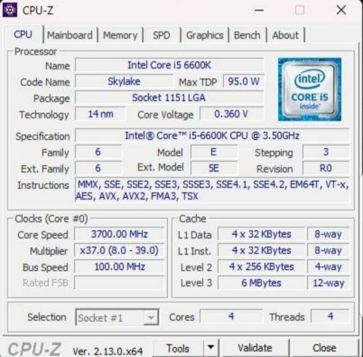 процессор I5 6660k