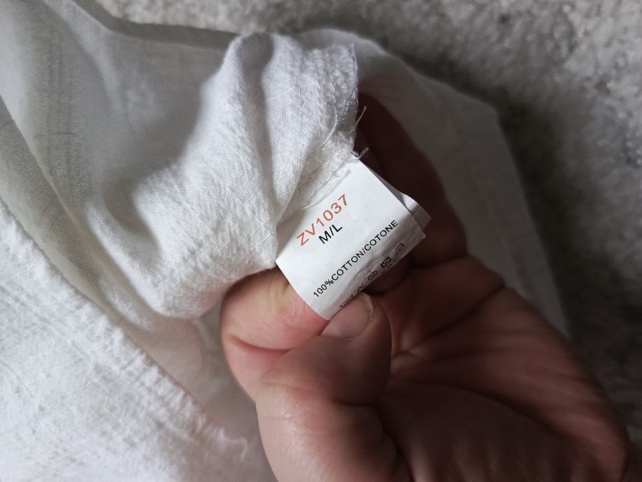 Stylowa biała sukienka M/L - Italian Style, 100% bawełna