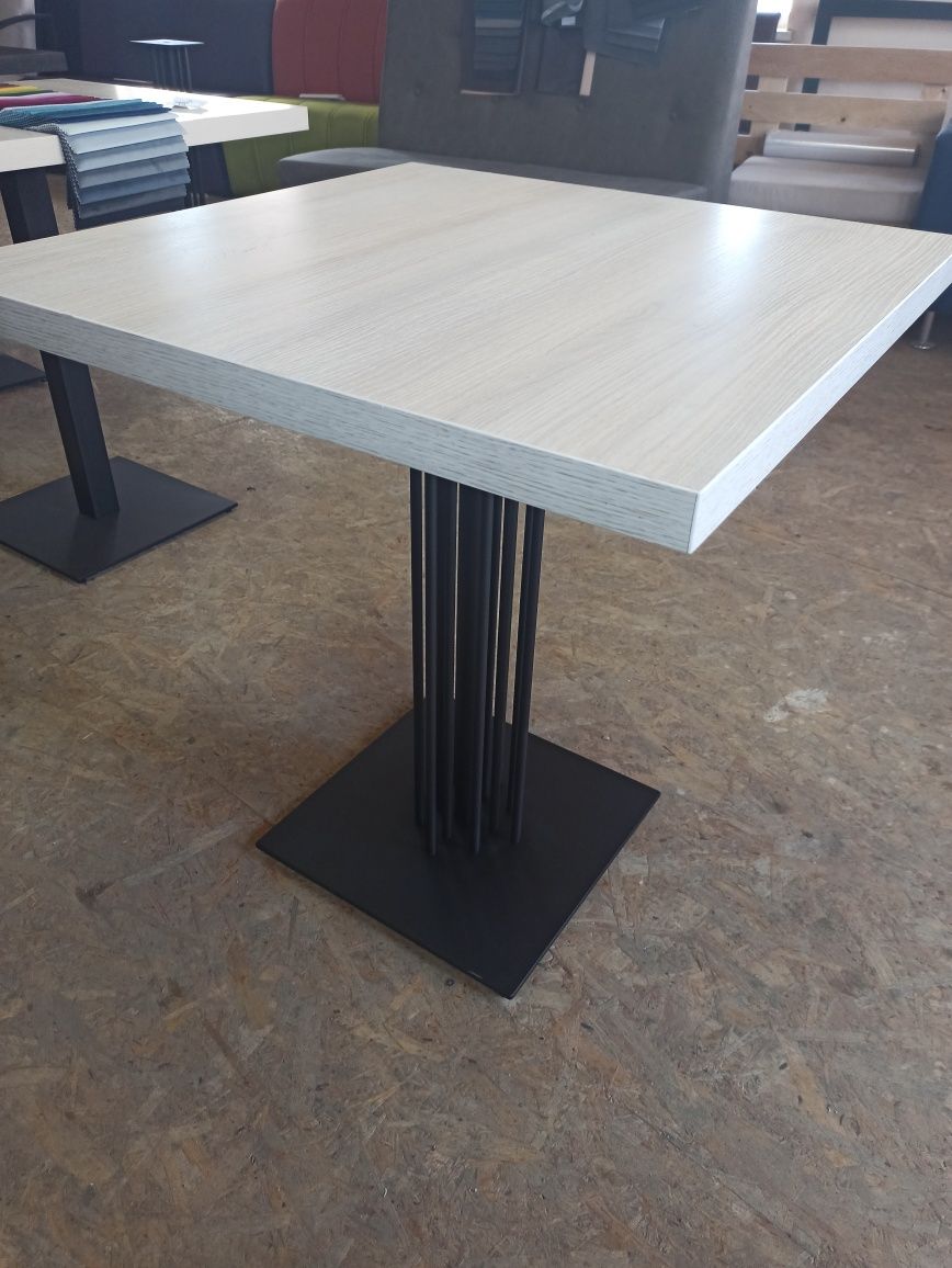 Меблі КЦБ стіл лофт опора стільниця ясен дуб з трубками для кафе стол