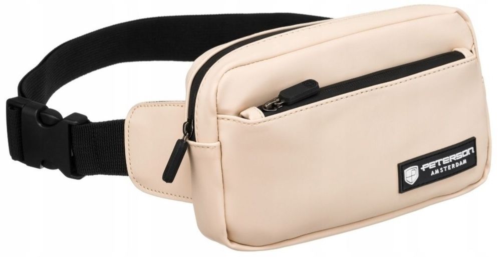 Saszetka nerka damska crossbody sportowa biodrówka pojemna nowa beżowa