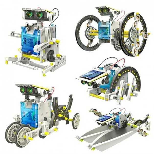 Детский конструктор робот на солнечной батарее Solar Robot Kit 14 в 1