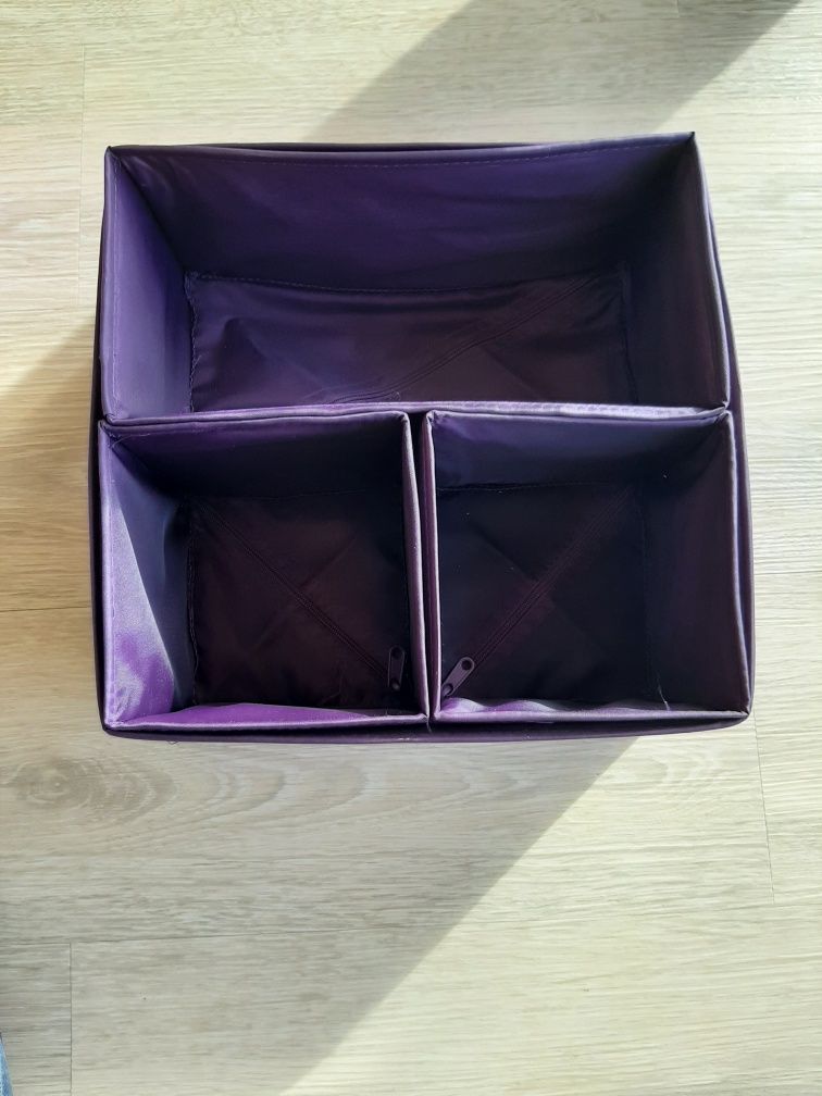 Conjunto 4 caixas arrumação roxas