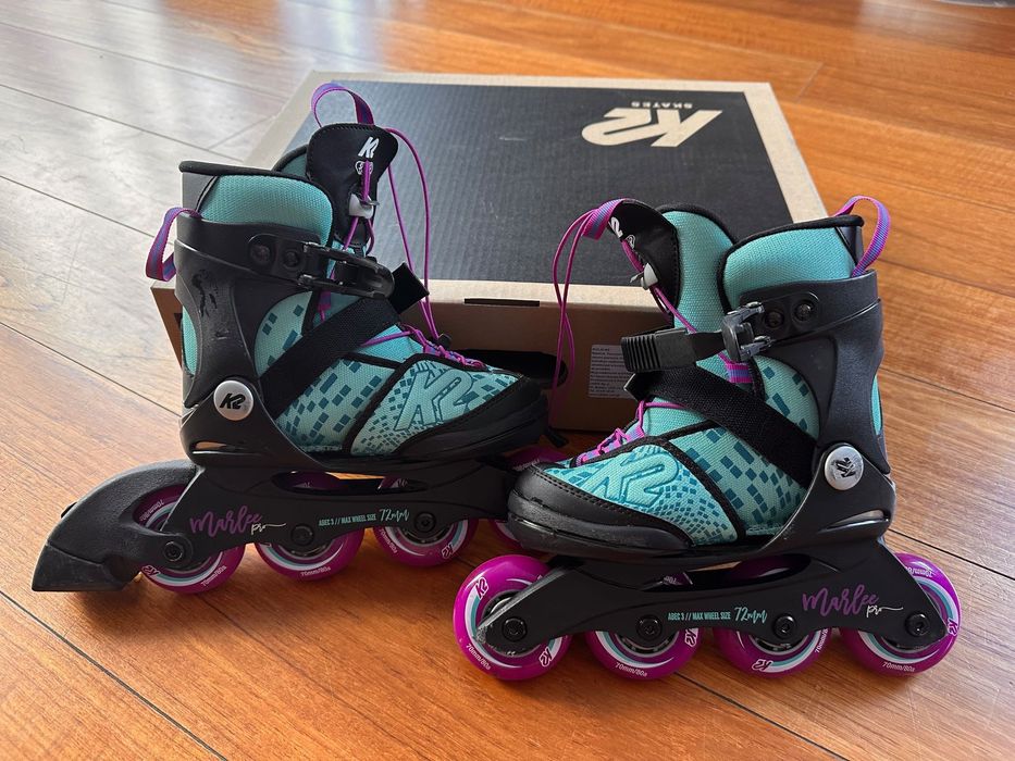 Rolki  K2 Marlee Pro różowo - turkusowe  rozm. 29-34