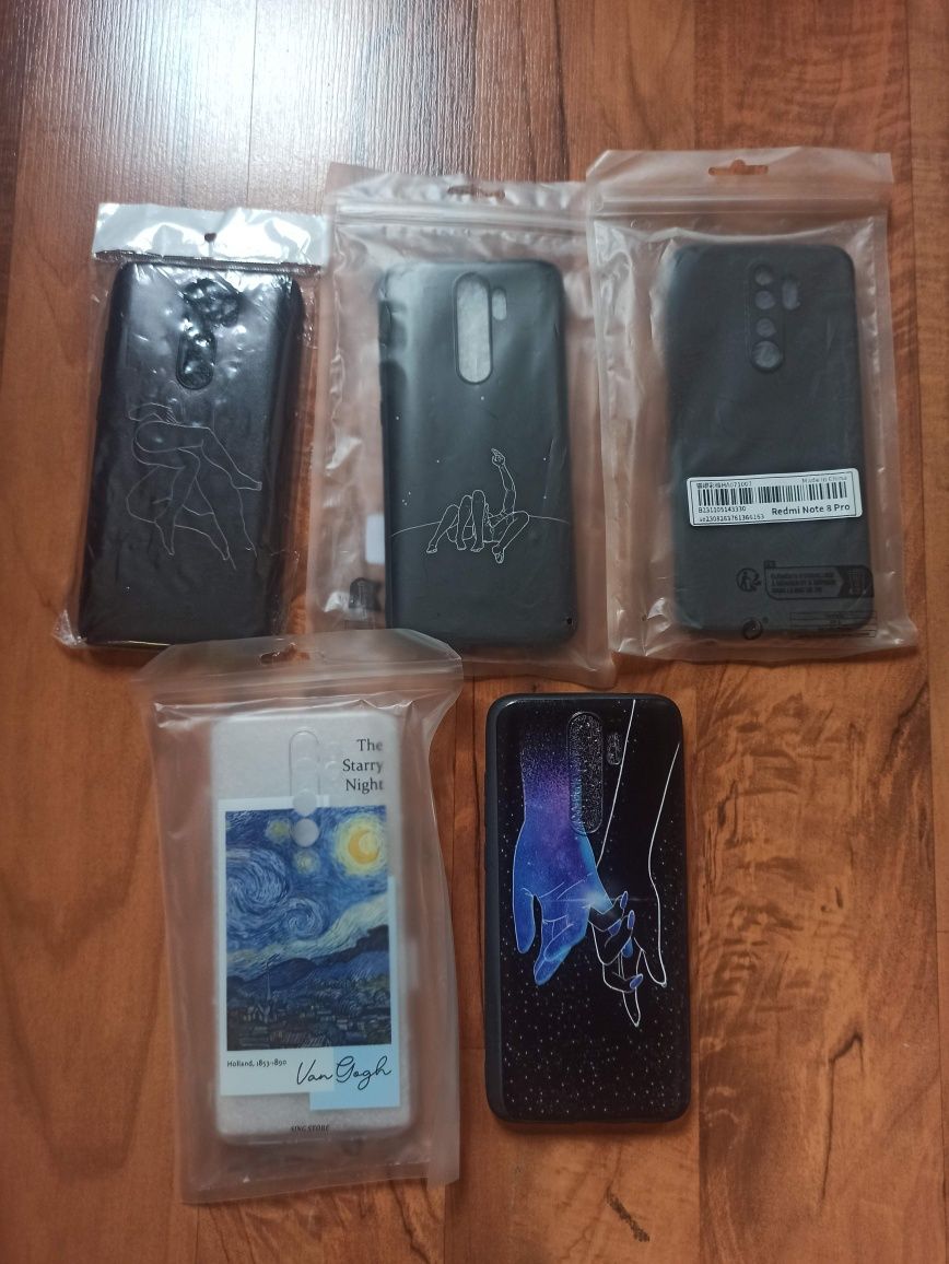 Zestaw 5 nowych etui do Xiaomi redmi note 8 pro