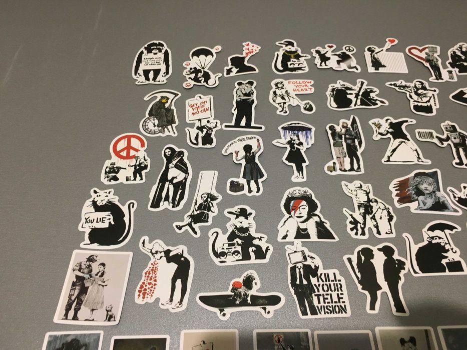 Коллекция наклеек BANKSY 67шт цена за все
