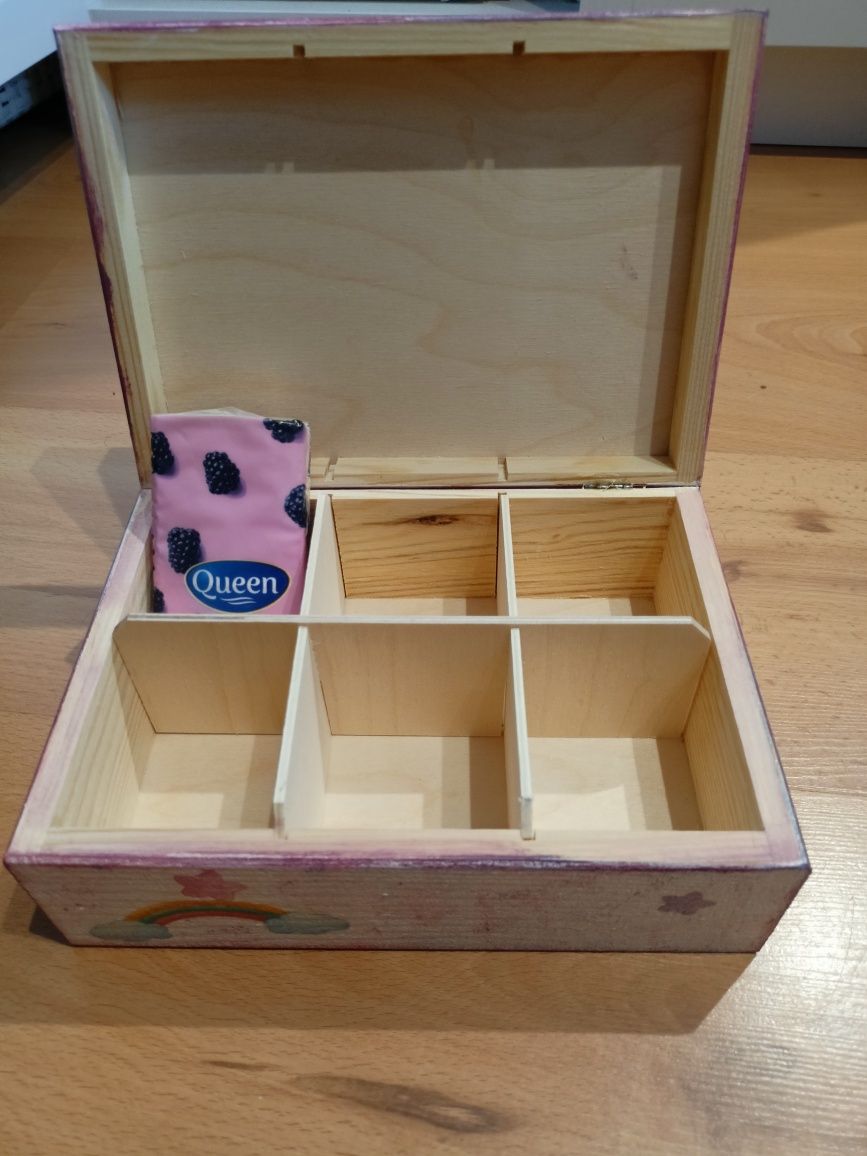 Pudełko Szkatułka Rękodzieło Decoupage Jednorożec