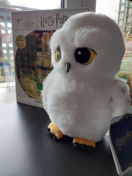 Komplet karafka i 2 szklaneczki + sowa Hedwiga - Harry Potter