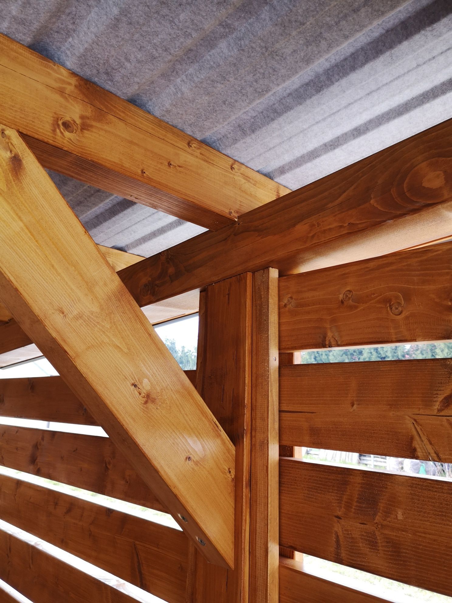 Wiata garażowa drewniana carport altana garaż zadaszenie tarasu