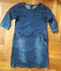 Wyszczuplająca Jeansowa sukienka Kate Collection L zip