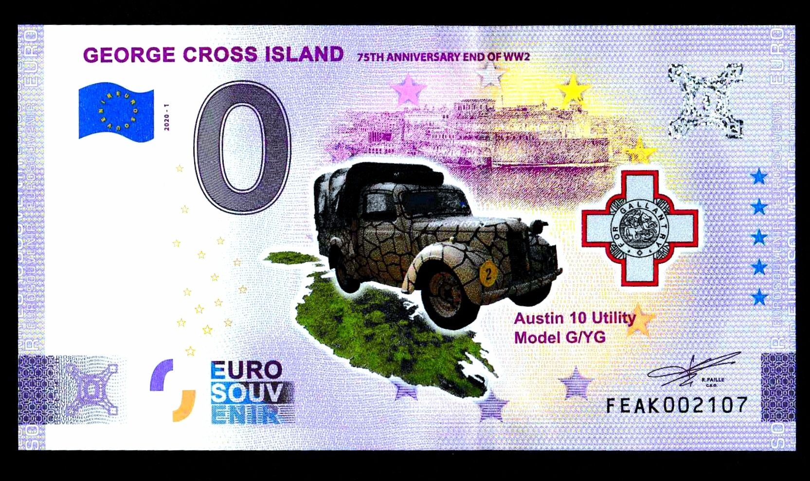 0 euro George Cross Island kolor FEAK	2020-1