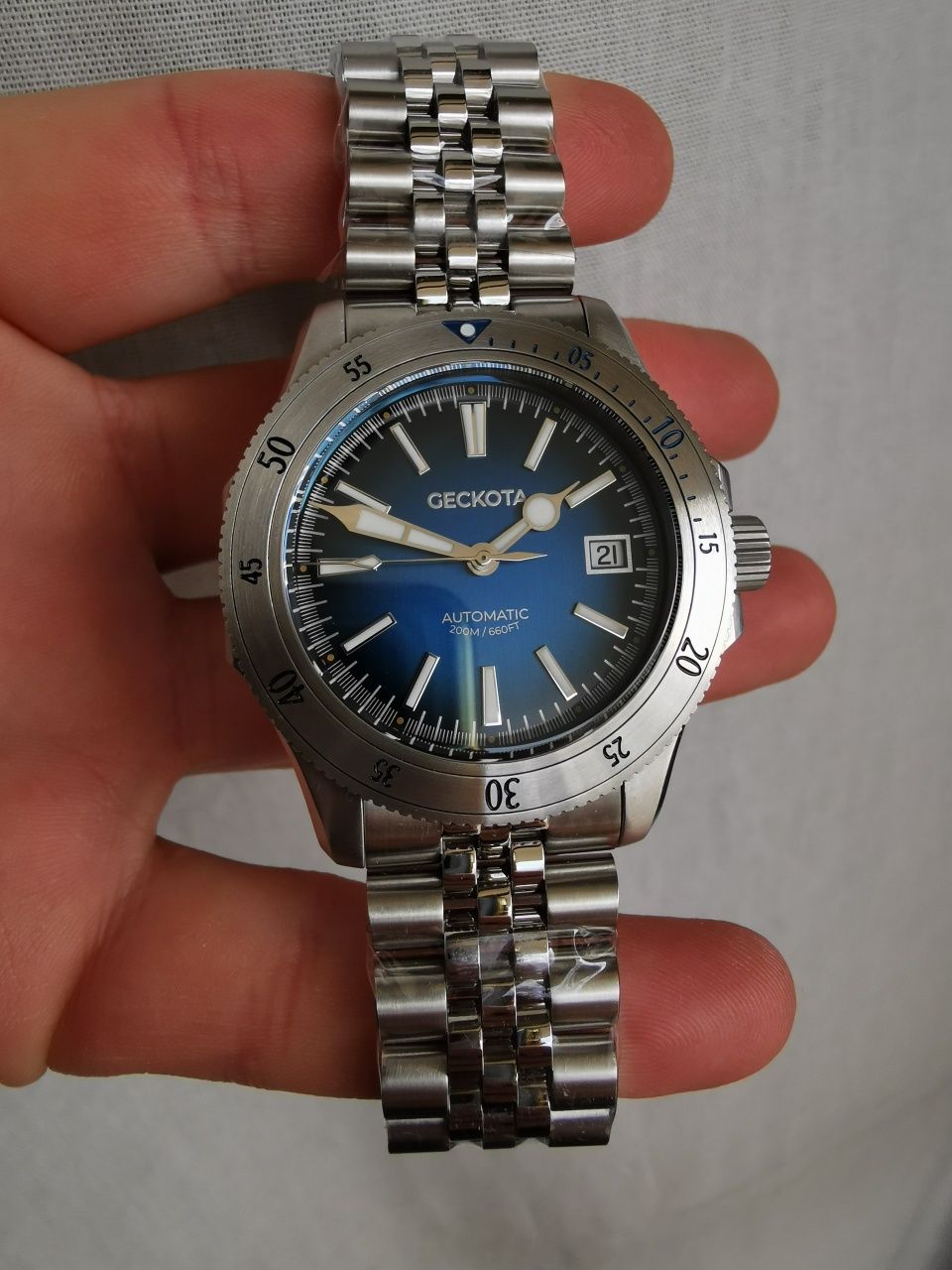 Zegarek Geckota Sea Hunter Steel Edition Marine Dial Automatic