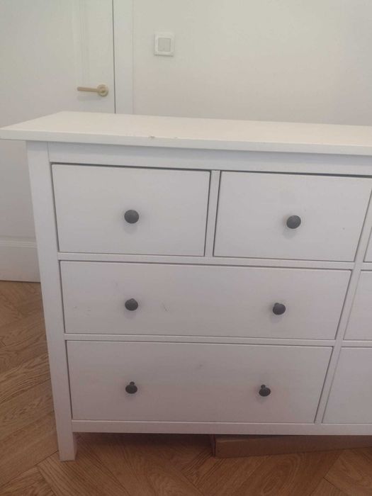 IKEA HEMNES Komoda, 8 szuflad, biała bejca, 160x96 SPRZEDAM