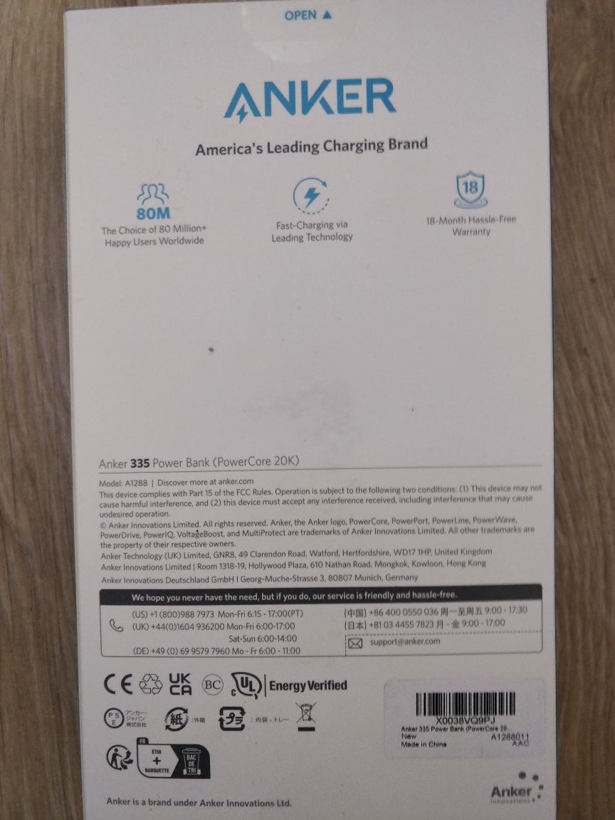 Anker 335 Power Bank 20000mAh 20W