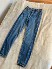 Jeansy skinny / spodnie jeansowe rurki granatowe / niebieskie-Reserved