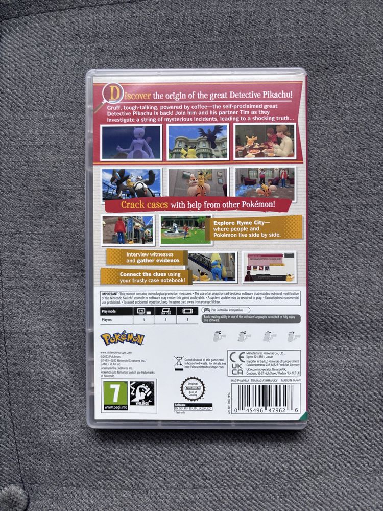 Detective Pikachu Returns Pokemon - Nintendo Switch gra