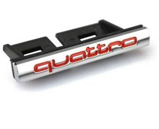 Símbolo Grelha Audi Quattro A2 A3 A4 A6 etc. S Line Preto ou Vermelho