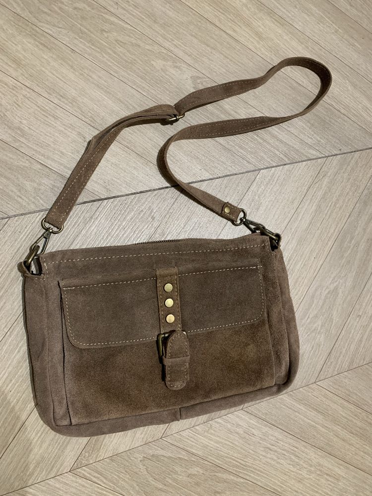 Torebka boho, listonoszka ze skóry