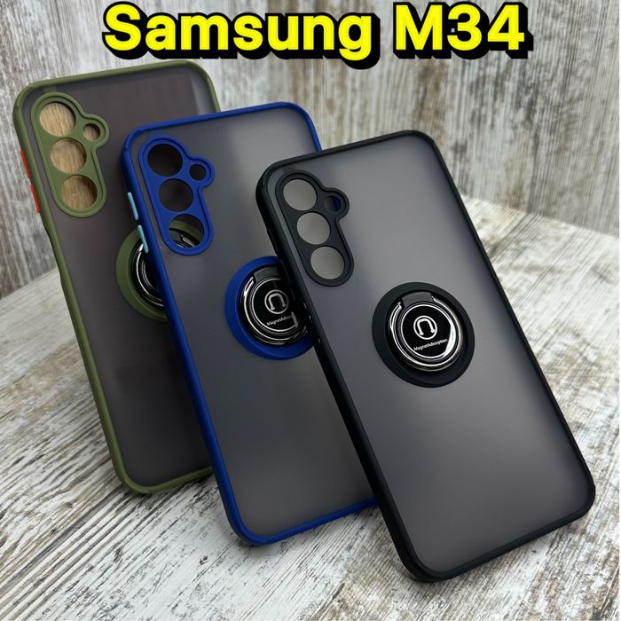 Чехол противоударный Samsung M34/ A24/ A16 Кольцо. Магнит