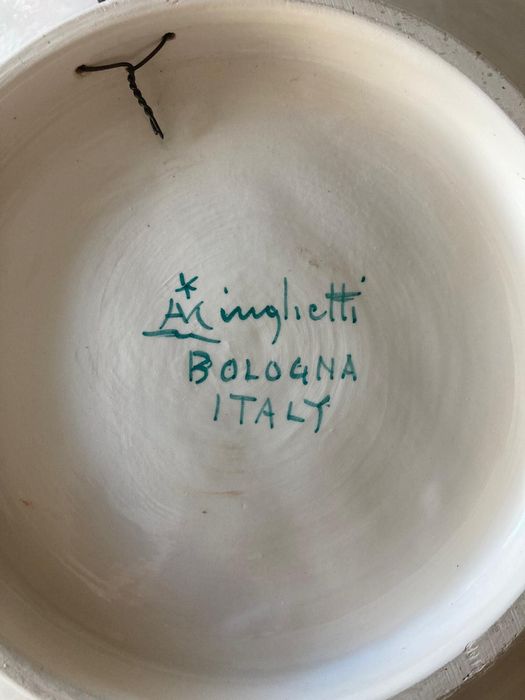 Prato italiano, cerâmica, 30 cms. Séc XX sem defeitos
