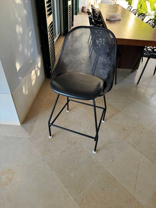 NOVO PREÇO - Bancos de Bar Elevados B&B Iuta Pretos