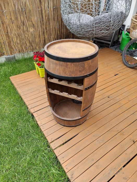 podświetlany barek beczka 80x50