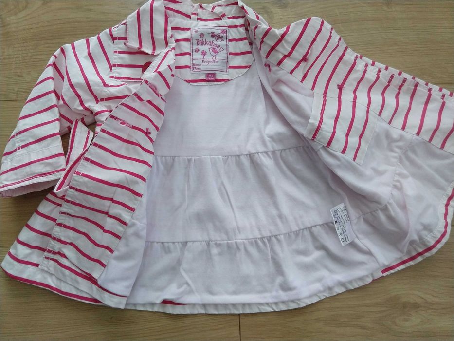 Wiosenny płaszczyk dla dziewczynki rozmiar 74. Stan idealny