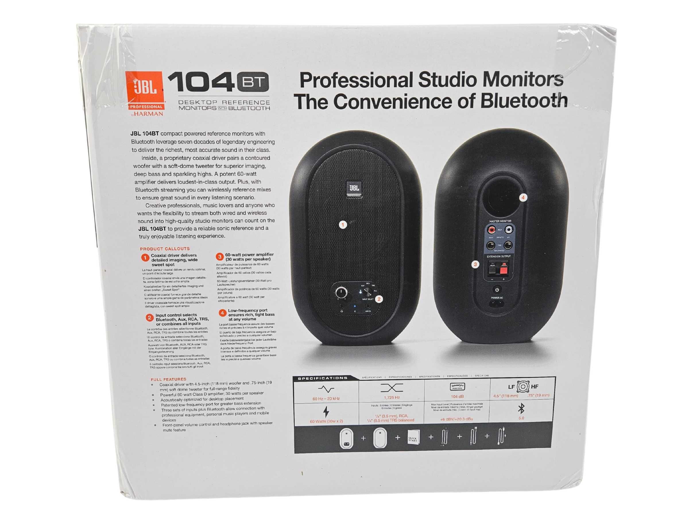 Студійний монітор (пара) JBL One Series 104-BT Black