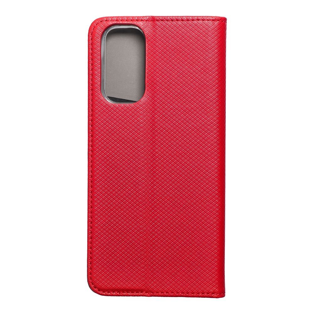 Etui Z Klapką Smart Xiaomi Redmi Note 11 / 11S Czerwony + Szkło 9H