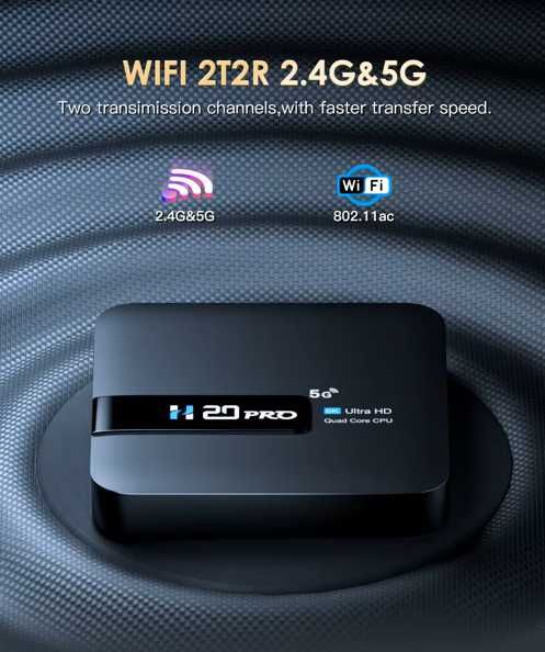 Android TV Box - SMART TV - 2GB/16GB - pilot, ładowarka