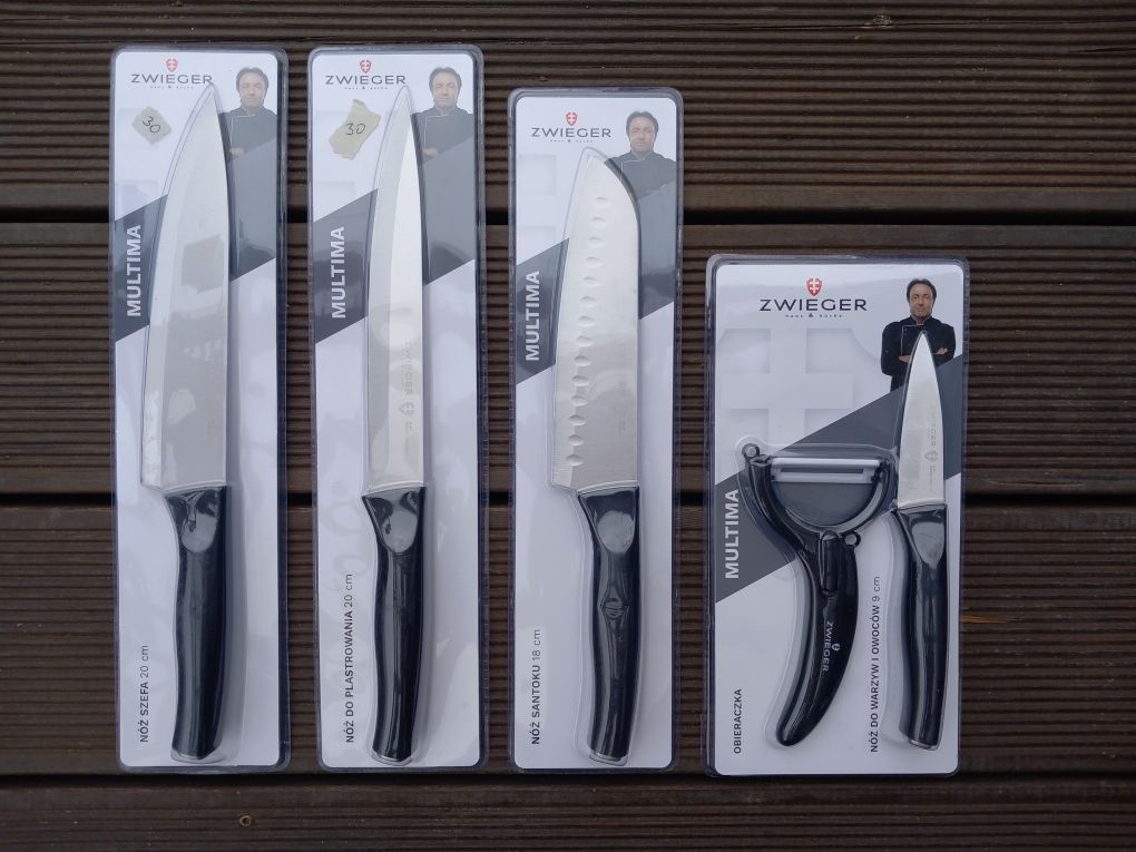 Zestaw 4 x Noże Zwieger Multima + Obieraczka