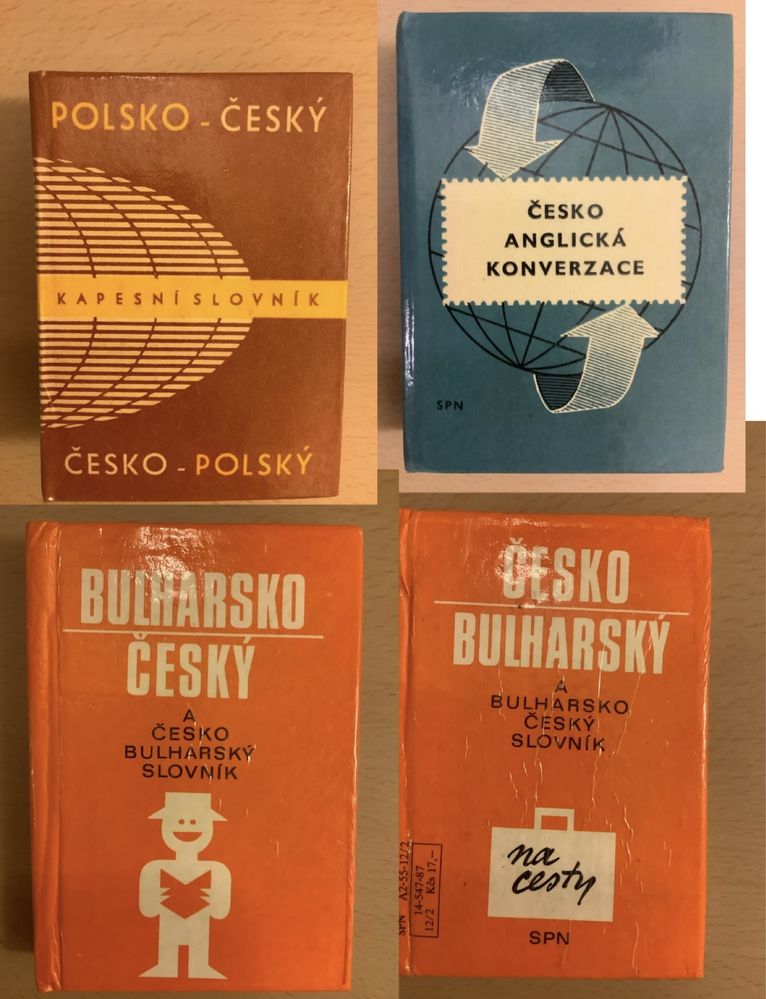 Болгарско-чешский, польско-чешский словари, чешско-английский разговор