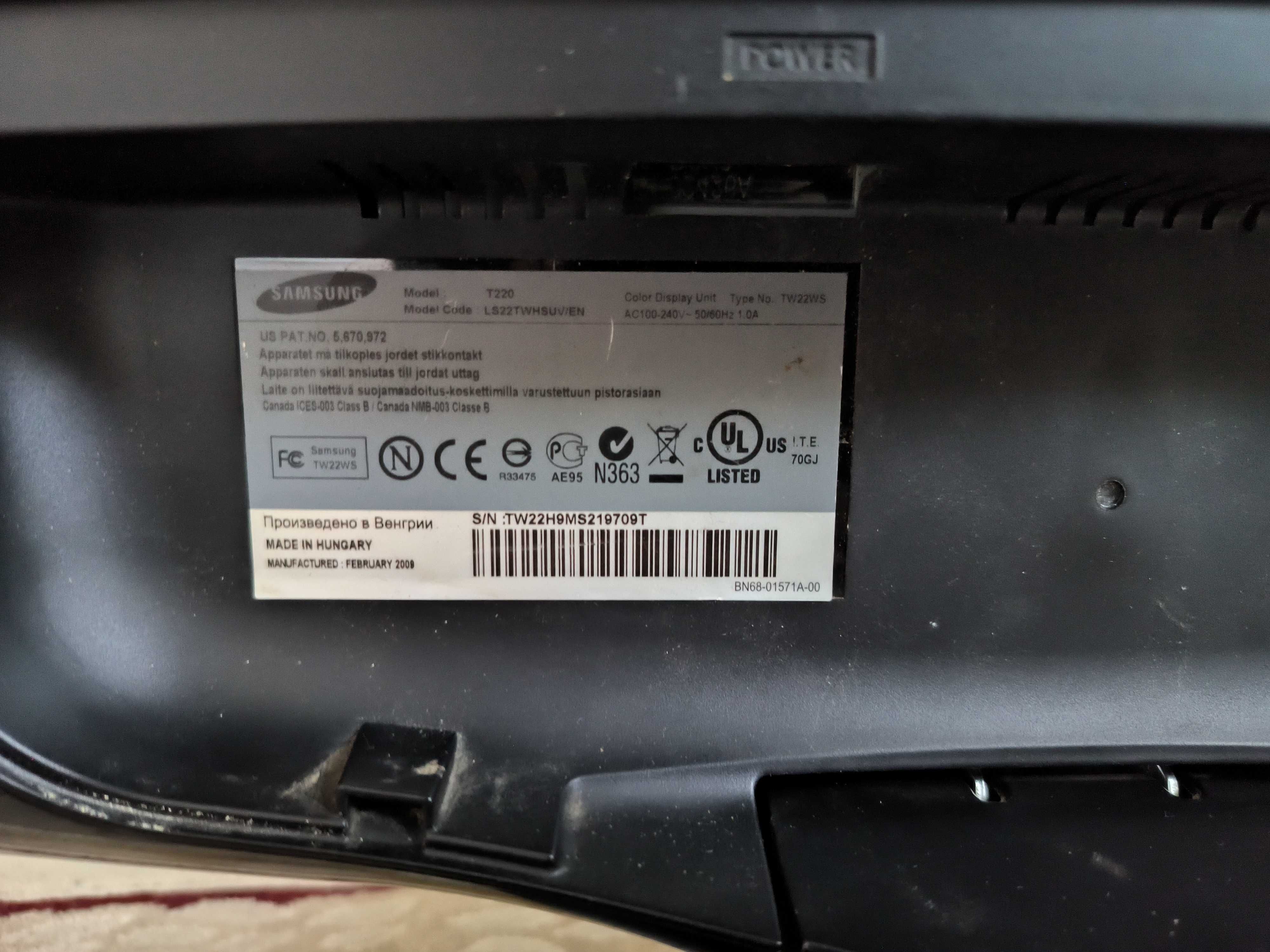 Монитор Samsung T220 , 22дюйма