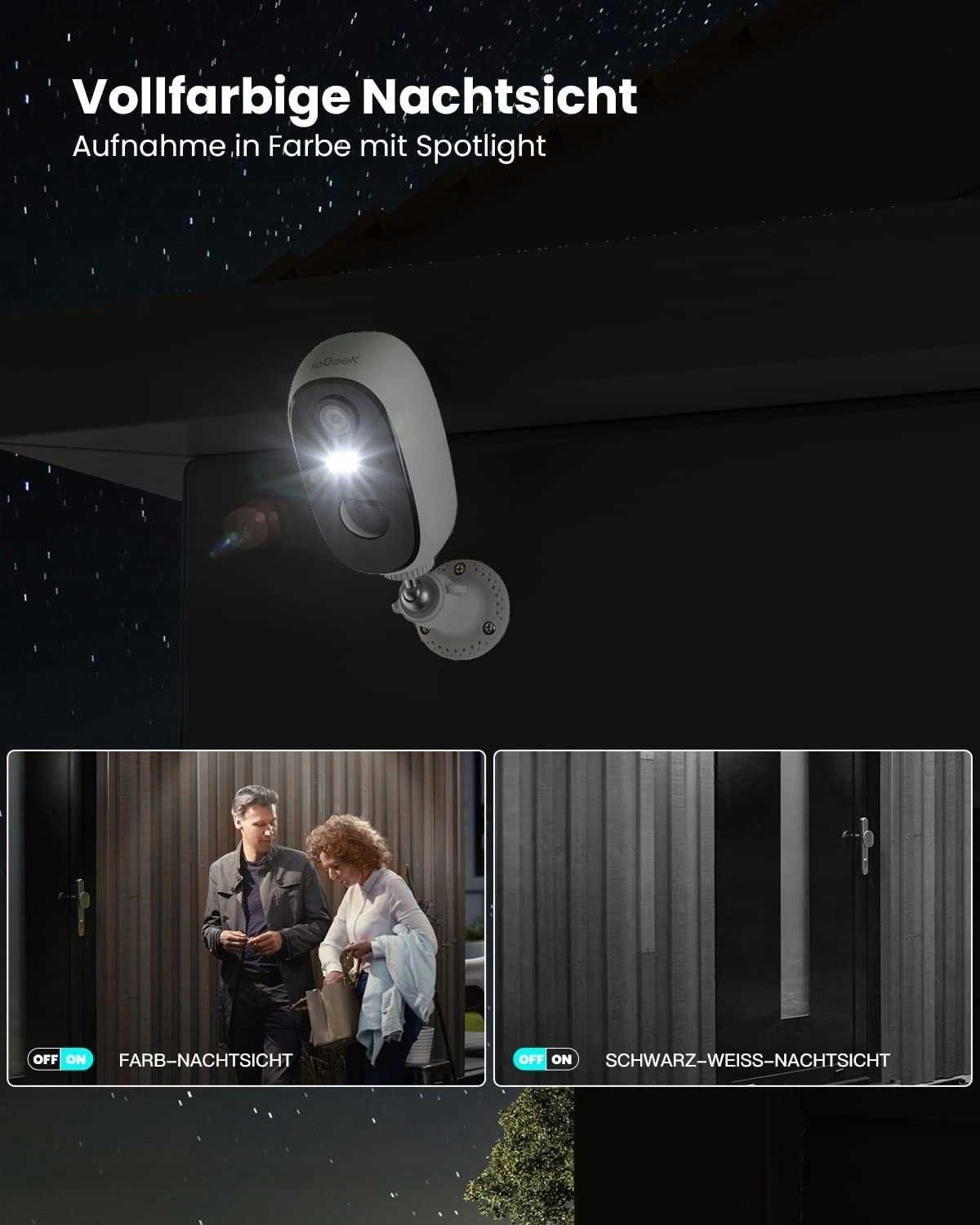 Kamera zewnętrzna bezprzewodowa wi-fi ZS-GQ1 2K 3MP 5200mAh AKU [2358]