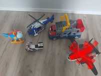 Zestaw zabawek używanych, samoloty auto helikopter