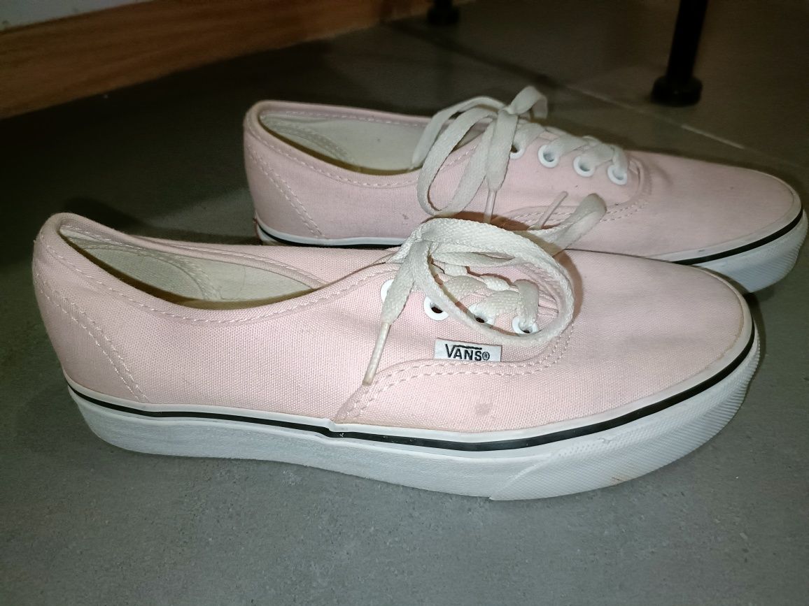 Vans baixas cor de rosa