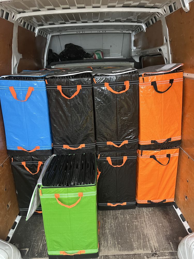 Torby transportowe XL składane z uchwytami i zamkiem – mocne!