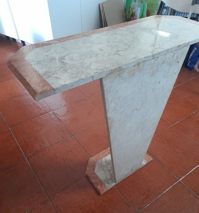 Mesa de encostar de pedra verdadeira