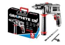 Wiertarka Udarowa 550W Uchwyt Kluczykowy 13 Mm Obroty 0-3000 Graphite