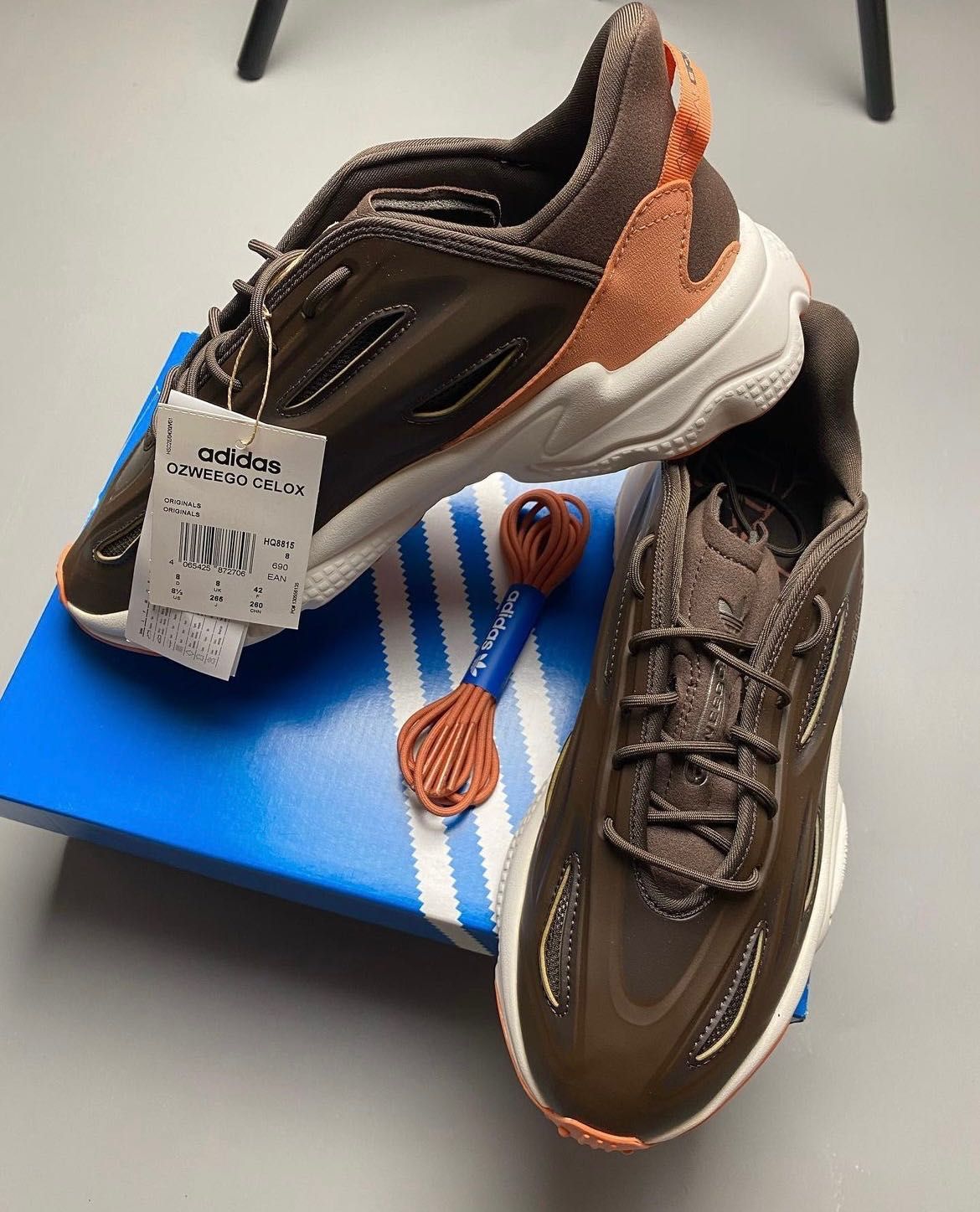 Buty Adidas Ozweego Celox Brown r.44,5 + Dodatek