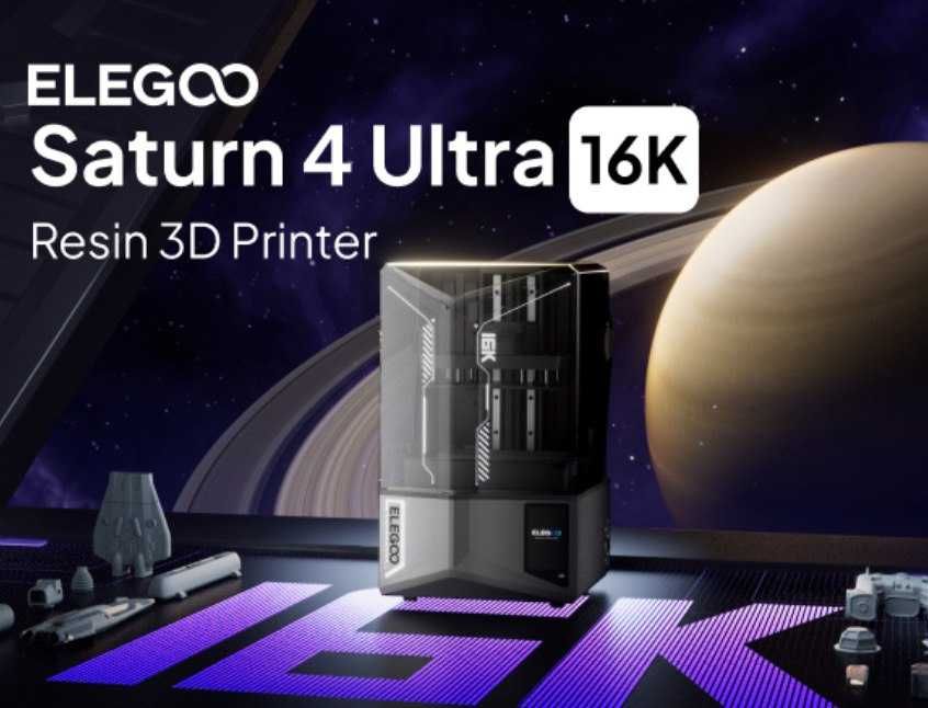 16K -  НОВИЙ! Іноваціний 3D SLA принтер Elegoo Saturn 4 ultra 16K