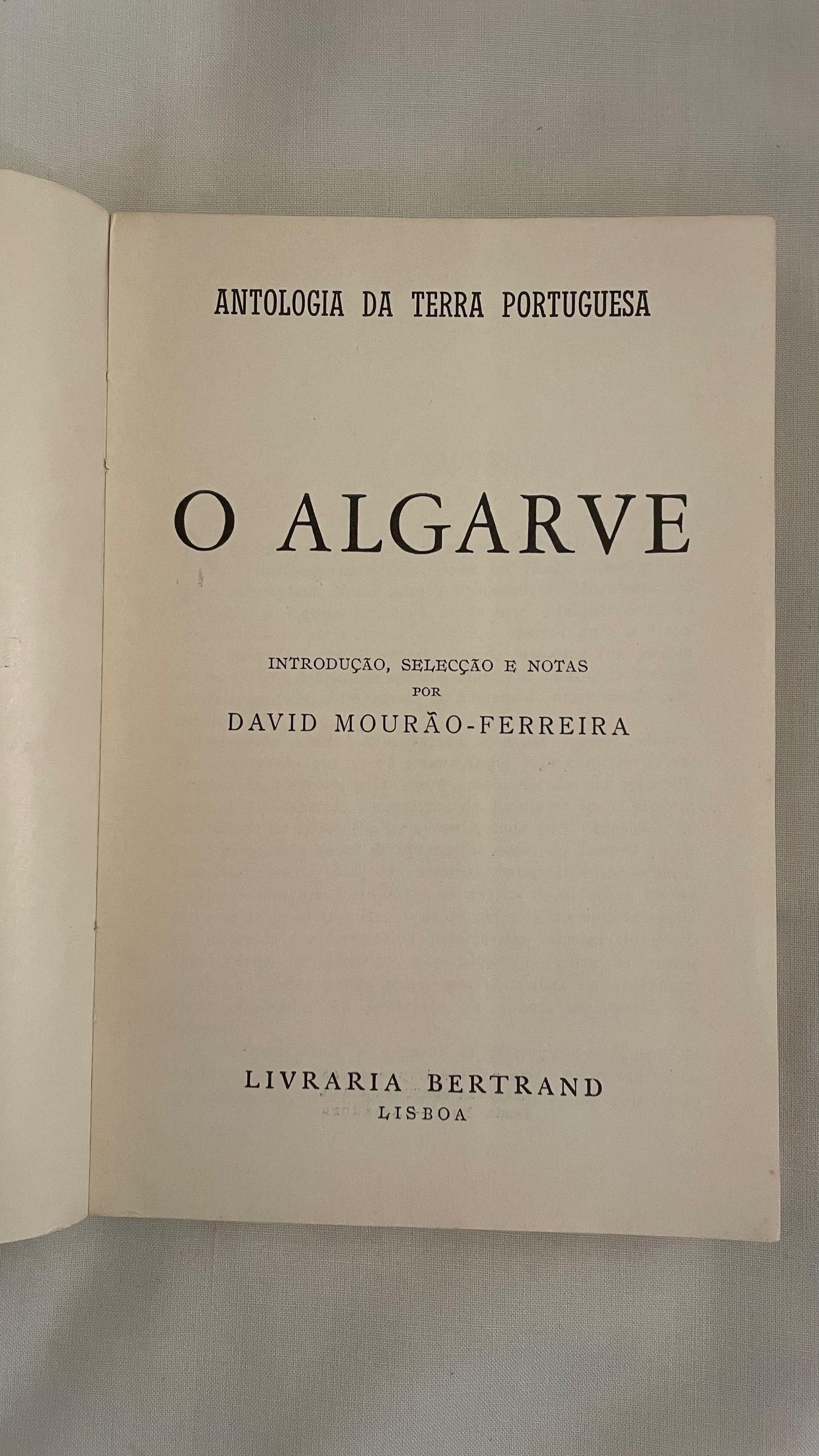 Livro O Algarve, David Mourão-Ferreira