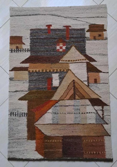 Vintage PRL kilim / gobelin Podhale proj. Hanna Czajkowska l. 80-te