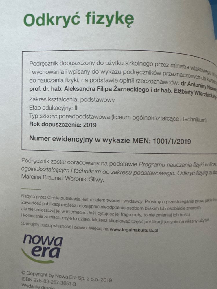 Odkryc fizyke 1 podrecznik dla liceum