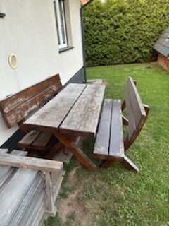 Stolik + 2 ławki