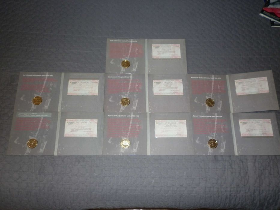 Monety kolekcja 7 monet z serii "Orły Polskie"