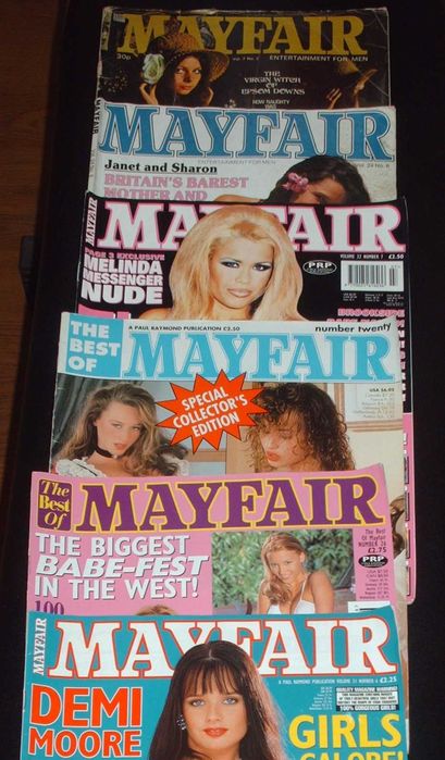 Revistas para adultos Penthouse, Razzle, 50+ e outras