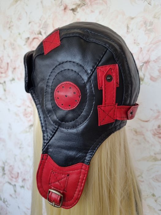 Czapka pilotka skórzana unisex